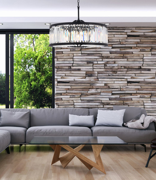 URBAN CLASSIC 1233D35MB/RC Chelsea 10-Light Chandelier, Royal Cut Crystal (Clear)