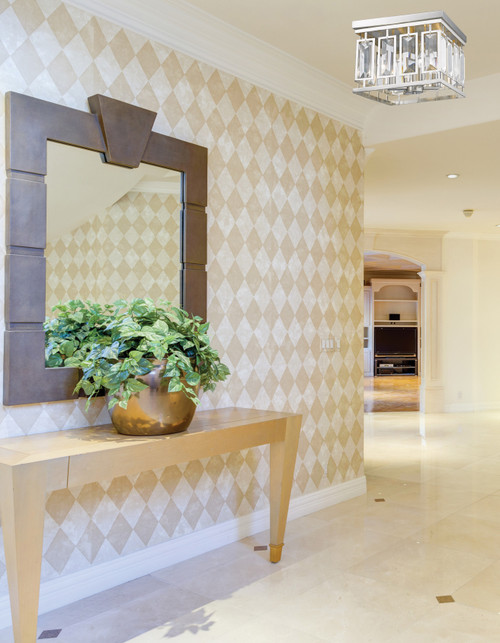 Z-LITE 6006F-BN Mersesse 4 Light Flush Mount, Brushed Nickel