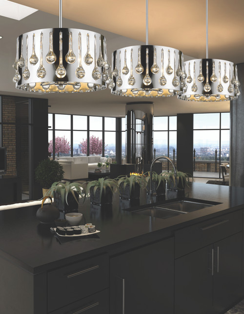 Z-LITE 453-16CH Oberon 4 Light Pendant, Chrome Z-LITE 453-16CH Oberon 4 Light Pendant, Chrome