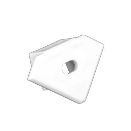 AMERICAN LIGHTING PE-AA45-FEED END CAP WITH WIRE FEED HOLE FOR PE-AA45, WHITE PLASTIC