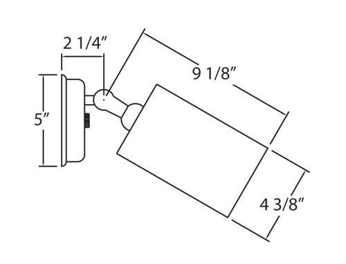 NICOR LIGHTING 11712 75W White Cylindrical Adjustable Bullet Light