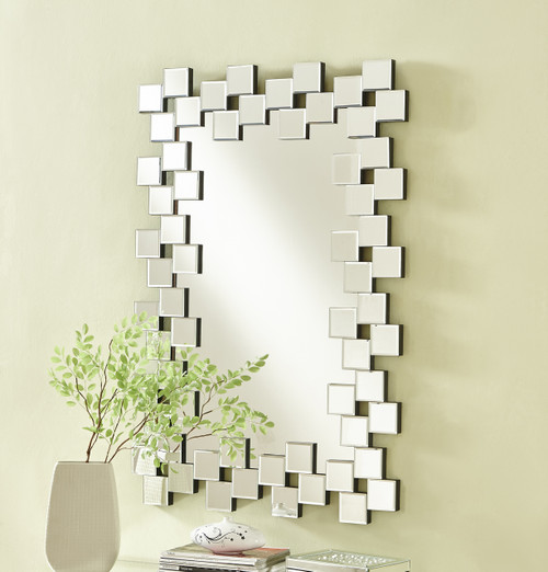 Elegant Decor MR9157 Sparkle 31.5 in. Contemporary Rectangle Mirror in Clear