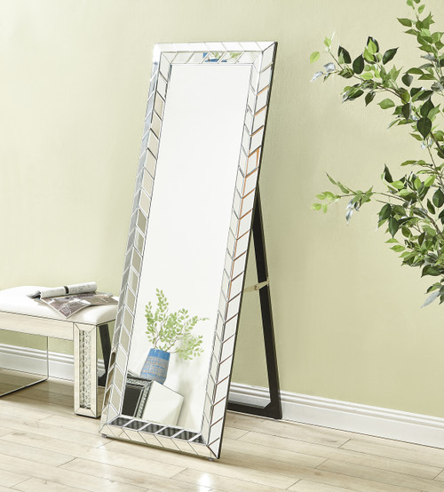 Elegant Decor MR9124 Sparkle 22 in. Contemporary Standing Full length Mirror in Clear