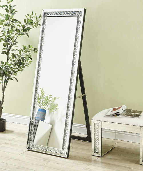 Elegant Decor MR9123 Sparkle 22 in. Contemporary Standing Full length Mirror in Clear