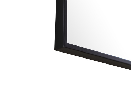 ELEGANT DECOR MR4077BK Metal frame Rectangle Mirror 28 inch Black