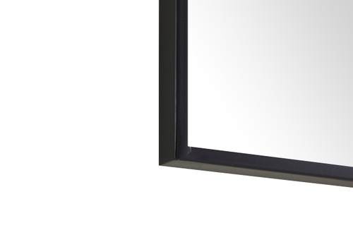 ELEGANT DECOR MR4074BK Metal frame Rectangle Mirror 24 inch Black