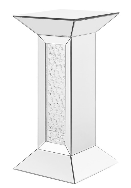 Elegant Decor MF91015 12 inch Crystal End Table in Clear Mirror Finish