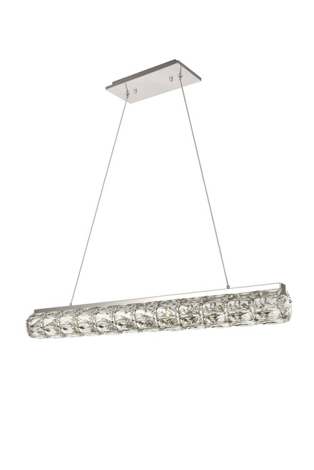 Elegant Lighting 3501D36C Valetta Integrated LED chip light Chrome Chandelier Clear Royal Cut Crystal