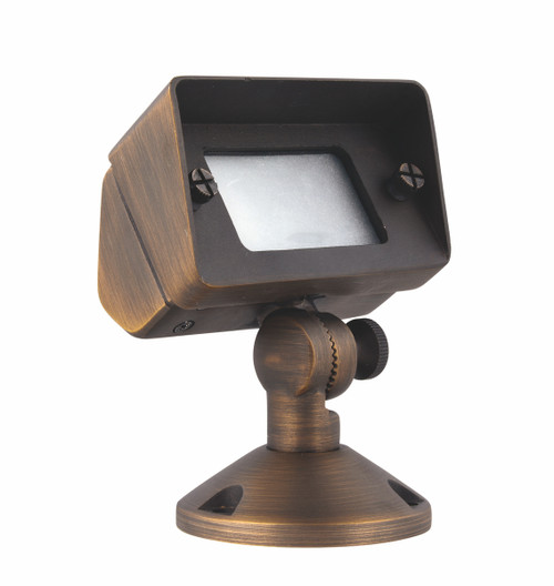 Elitco Lighting C046 FLOOD LIGHT W2in D4in H6in ANTIQUE BRASS INCLUDES STAKE G4 HALOGEN 35W(LIGHT SOURCE NOT INCLUDED)