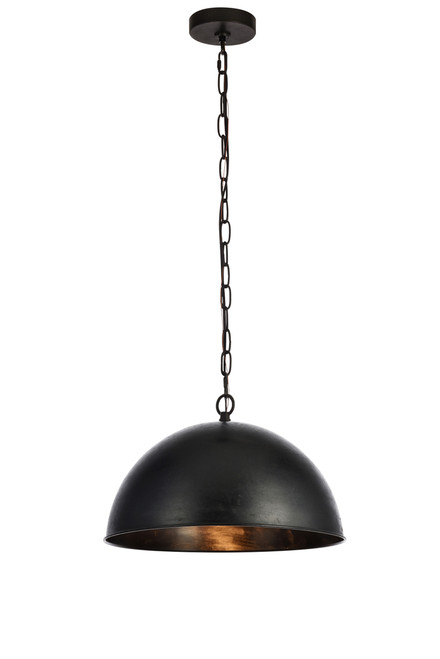 Living District LD6013D15BK Merce Collection Pendant D15 H10 Lt:1 Vintage Black Finish