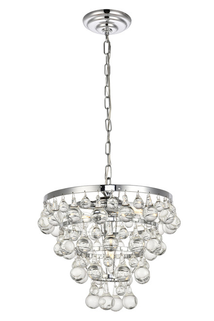 Living District LD5016D13C Kora Collection Pendant D13 H10.9 Lt:3 Chrome Finish