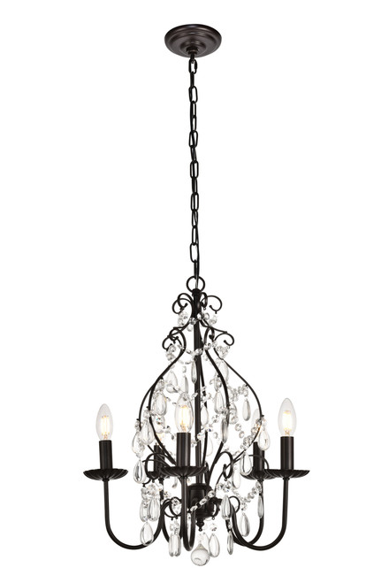 Living District LD5003D17ORB BLAISE Collection Pendant D17 H23 Lt:5 Oil rubbed bronze Finish