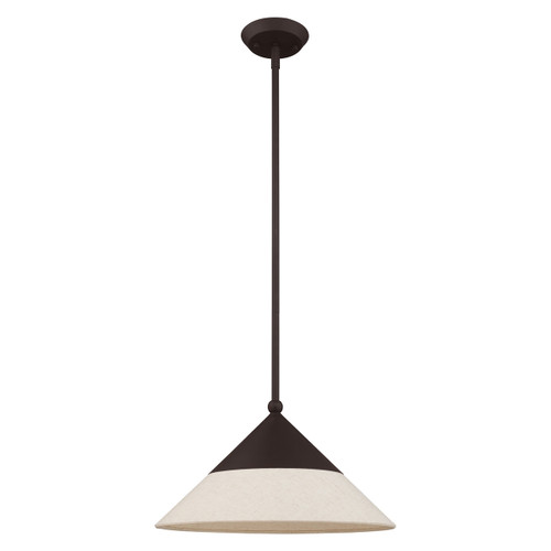 LIVEX LIGHTING 40717-07 Stockholm 1-Light Mini Pendant, Bronze