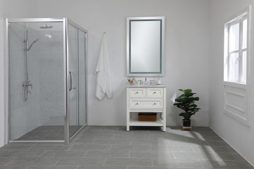 Elegant Decor MRE13048 Helios 30in x 48in Hardwired LED mirror with touch sensor and color changing temperature 3000K/4200K/6400K