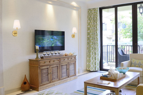 Living District LD6185BR Cason 1 light Brass amd White shade wall sconce