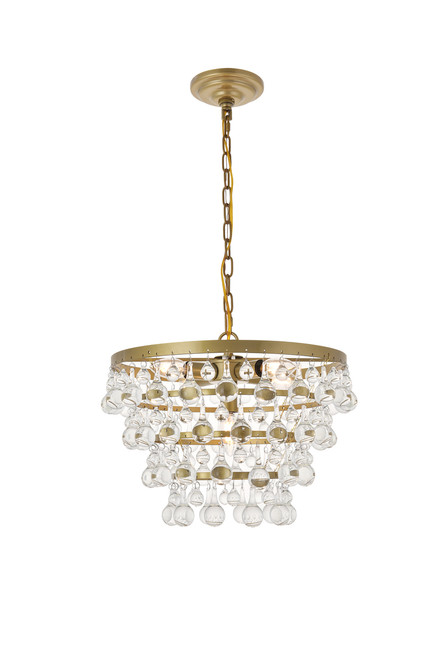 Living District LD5016D17BR Kora 5 light Brass Pendant