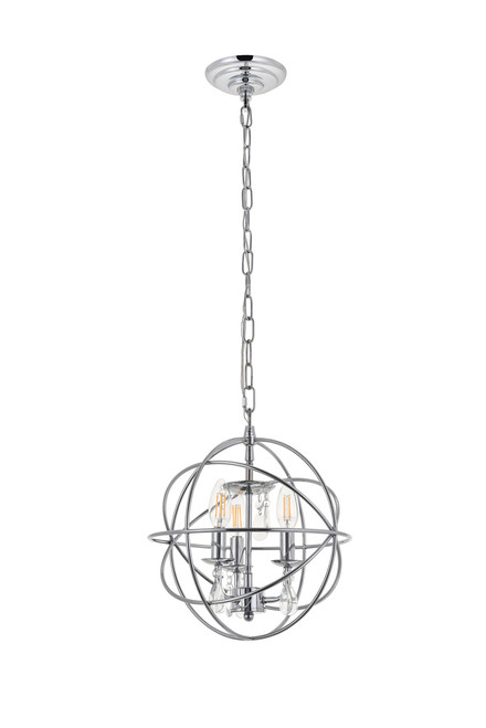 Living District LD5055D12C Wallace 3 light Chrome Pendant