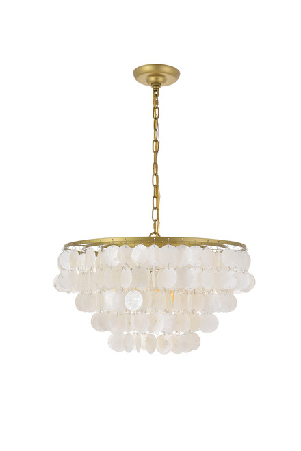 Living District LD5050D20BR Selene 4 light Brass Pendant