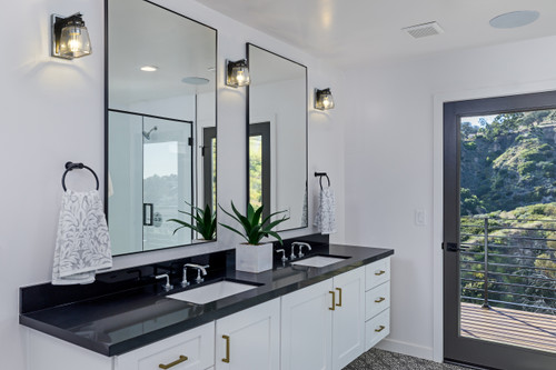 Z-LITE 474-1S-CH-MB Jackson 1 Light Wall Sconce,Chrome + Matte Black