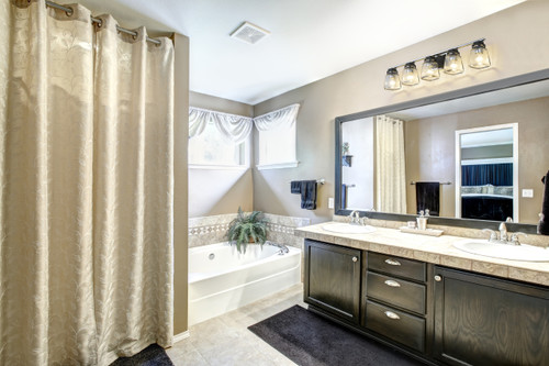 Z-LITE 474-5V-CH-MB Jackson 5 Light Vanity,Chrome + Matte Black