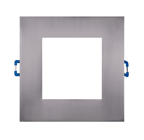 NICOR DLE421205KSQNK DLE4 Series 4 in. Square Nickel Flat Panel LED Downlight in 5000K
