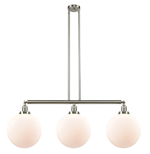 INNOVATIONS LIGHTING 213-SN-G201-12-LED XX-Large Beacon 3 Light Island Light, Brushed Satin Nickel