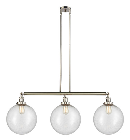 INNOVATIONS LIGHTING 213-PN-G204-12 XX-Large Beacon 3 Light Island Light, Polished Nickel