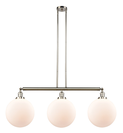 INNOVATIONS LIGHTING 213-PN-G201-12 XX-Large Beacon 3 Light Island Light, Polished Nickel