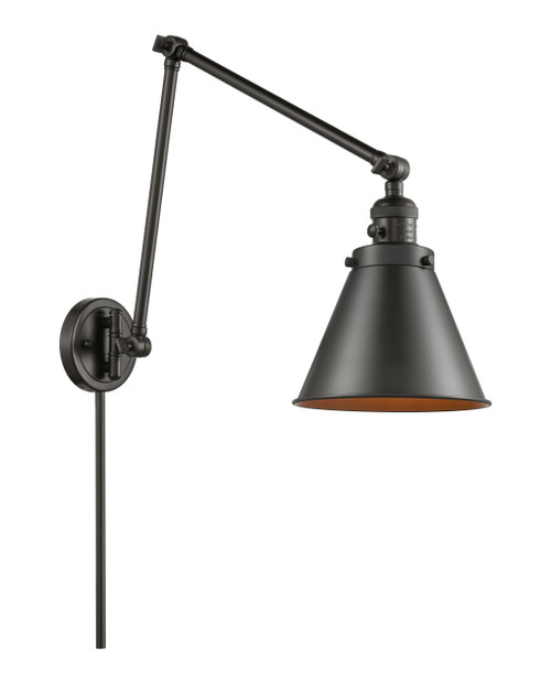 INNOVATIONS LIGHTING 238-OB-M13-OB Appalachian 1 Light Swing Arm, Oil Rubbed Bronze