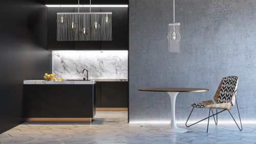 Z-LITE 801-5L-WH 5 Light Island/Billiard,White