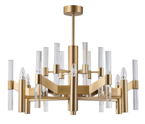 BETHEL INTERNATIONAL MU02 6-Light Ceiling Fixture,Antique Brass