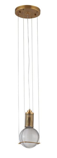 BETHEL INTERNATIONAL MU91P5BR 1-Light Single Pendant Lighting,Antique Brass