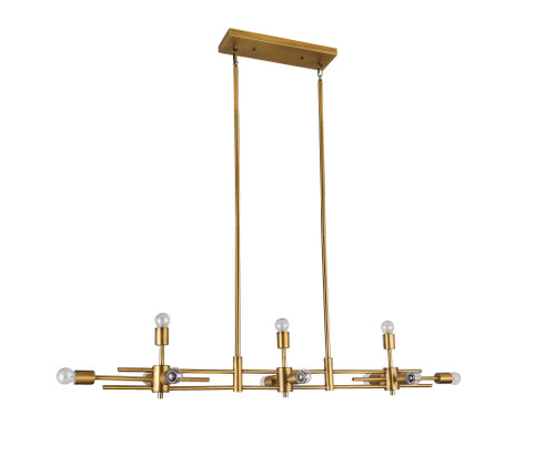 BETHEL INTERNATIONAL DU105G 11-Light Ceiling Fixture,Matte Brass