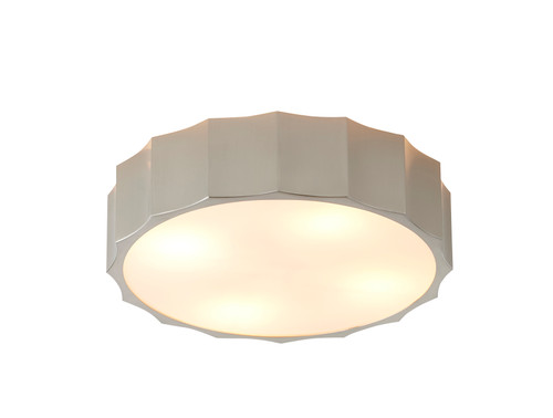 BETHEL INTERNATIONAL DU91SHN 2-Light Flush Mount,Shiny Nickel
