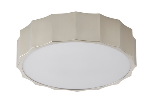 BETHEL INTERNATIONAL DU91SHN 2-Light Flush Mount,Shiny Nickel