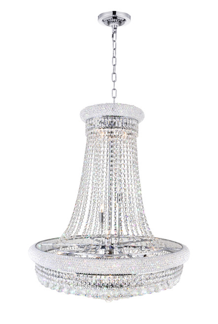 CWI LIGHTING 8001P32C 19 Light Down Chandelier with Chrome finish