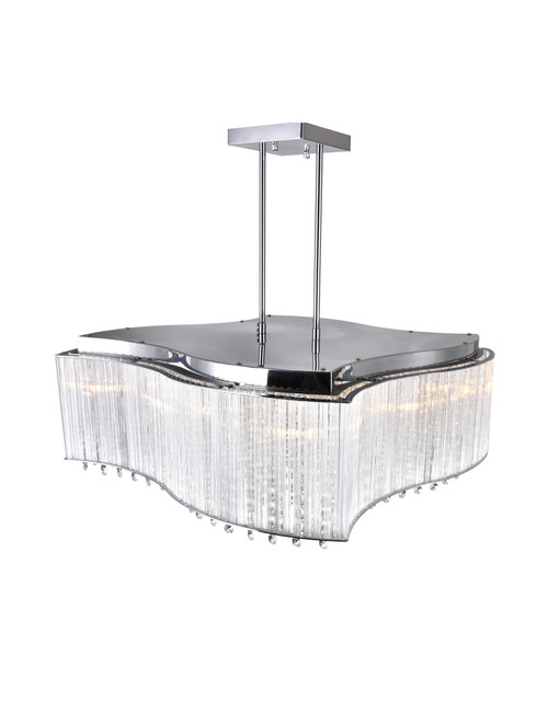 CWI LIGHTING 5320P26C-S 12 Light Drum Shade Chandelier with Chrome finish