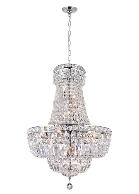 CWI LIGHTING 8003P22C 13 Light Down Chandelier with Chrome finish