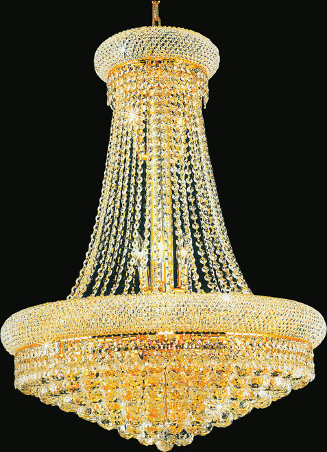 CWI LIGHTING 8001P28G 18 Light Down Chandelier with Gold finish