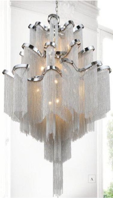 CWI LIGHTING 5650P24C-15L 17 Light Down Chandelier with Chrome finish