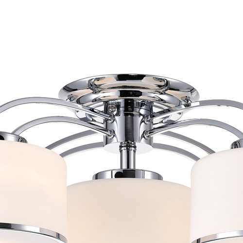 CWI LIGHTING 5479C30C-5 5 Light Drum Shade Flush Mount with Chrome finish