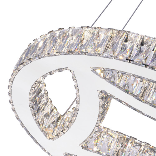 CWI LIGHTING 5634P20ST-R LED  Chandelier with Chrome finish