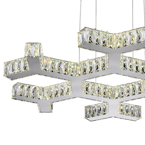 CWI LIGHTING 5642P30ST-R LED  Chandelier with Chrome finish