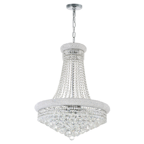 CWI LIGHTING 8001P24C 17 Light Down Chandelier with Chrome finish