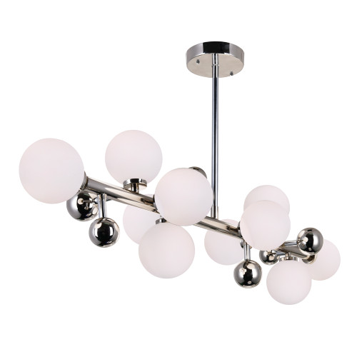 CWI LIGHTING 1125P36-10-613 10 Light Chandelier with Polished Nickel Finish