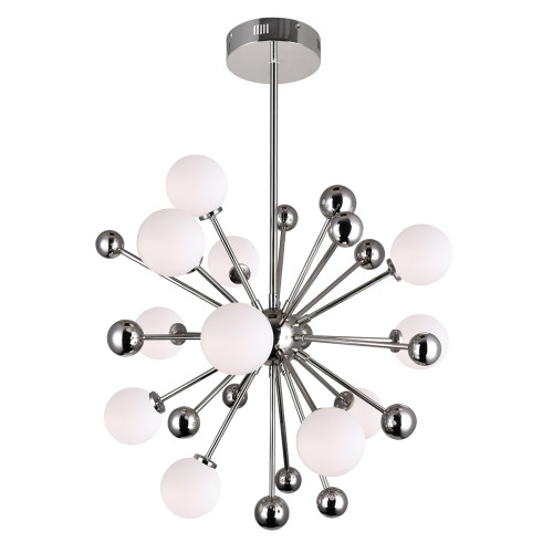 CWI LIGHTING 1125P24-11-613 11 Light Chandelier with Polished Nickel Finish