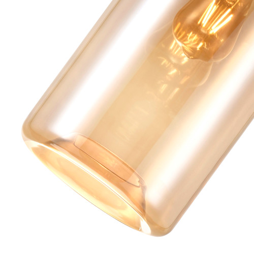 CWI LIGHTING 5553P7-Cognac 1 Light Down Mini Pendant with Transparent Cognac finish