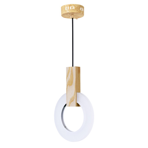 CWI LIGHTING 1214P8-1-236 LED Mini Pendant with White Oak Finish