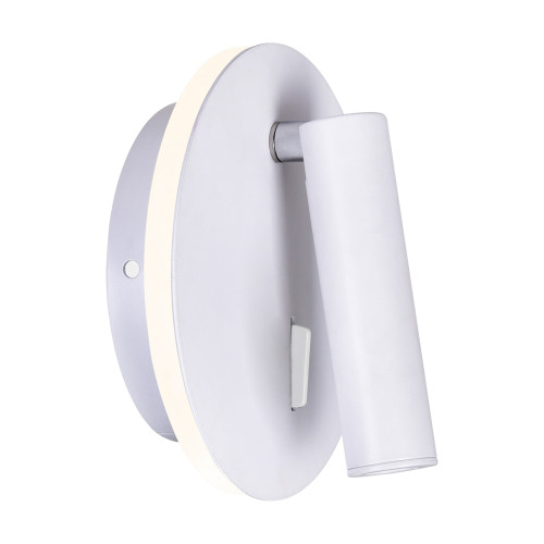 CWI LIGHTING 1241W6-103 LED Sconce with Matte White Finish