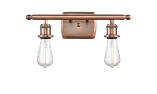 INNOVATIONS LIGHTING 516-2W-AC-M14-W-LED Adirondack 2 Light Bath Vanity Light part of the Ballston Collection